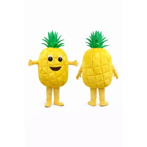 Yellow Pineapple Mascot Costume for Kids and Adults