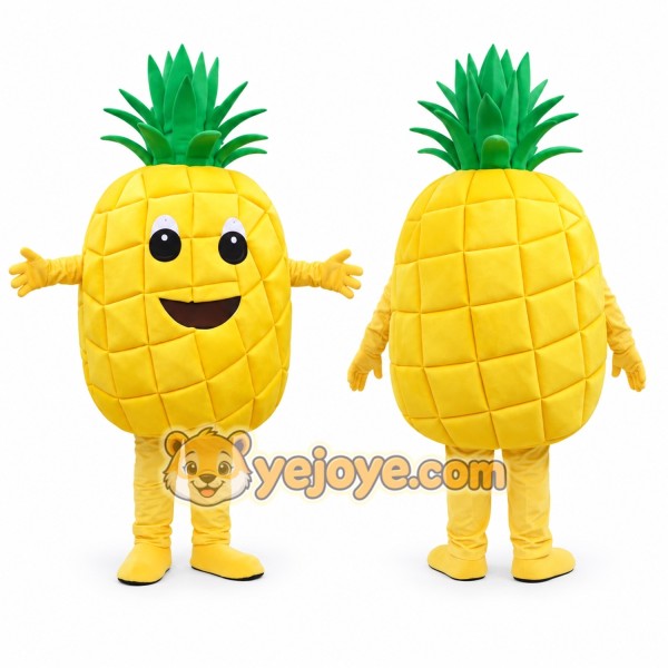 Yellow Pineapple Mascot Costume for Kids and Adults