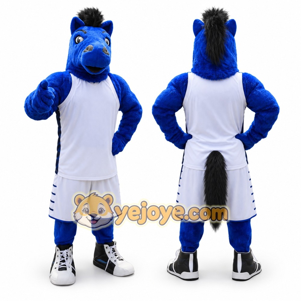 Blue Horse Mascot Costume for Events and Promotions Blue Horse Mascot Costume for Events and Promotions