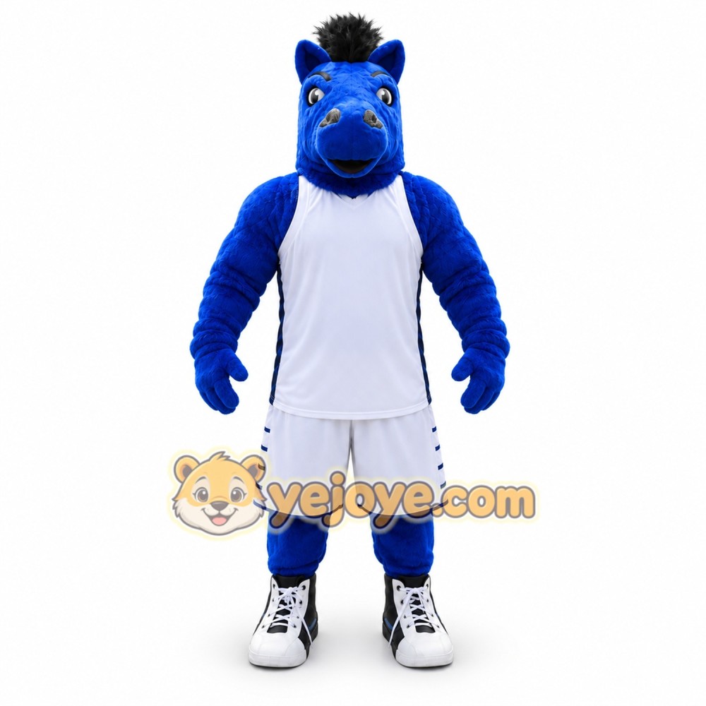 Blue Horse Mascot Costume for Events and Promotions Blue Horse Mascot Costume for Events and Promotions