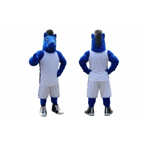 Blue Horse Mascot Costume for Events and Promotions