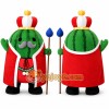 Green Watermelon King Mascot Costume Green Watermelon King Mascot Costume