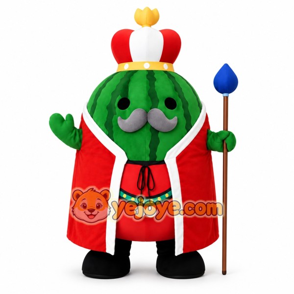 Green Watermelon King Mascot Costume