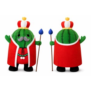 Green Watermelon King Mascot Costume