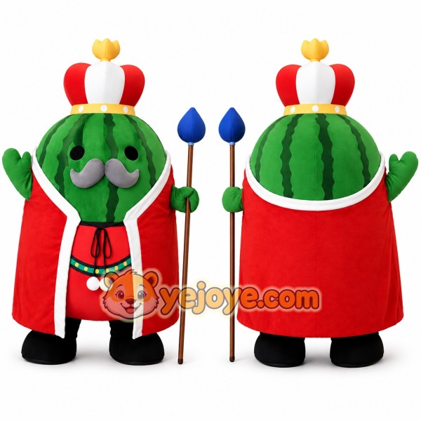 Green Watermelon King Mascot Costume