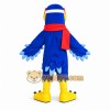 Blue Eagle Mascot Costume with Red Scarf Blue Eagle Mascot Costume with Red Scarf