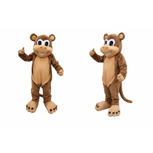 Brown Monkey Mascot Costume for Kids and Adults