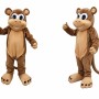 Brown Monkey Mascot Costume for Kids and Adults