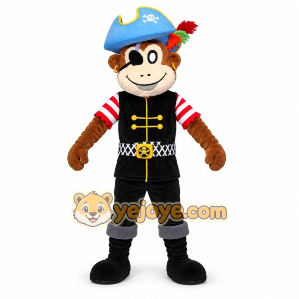 Pirate Monkey Mascot Costume with Blue Hat Pirate Monkey Mascot Costume with Blue Hat