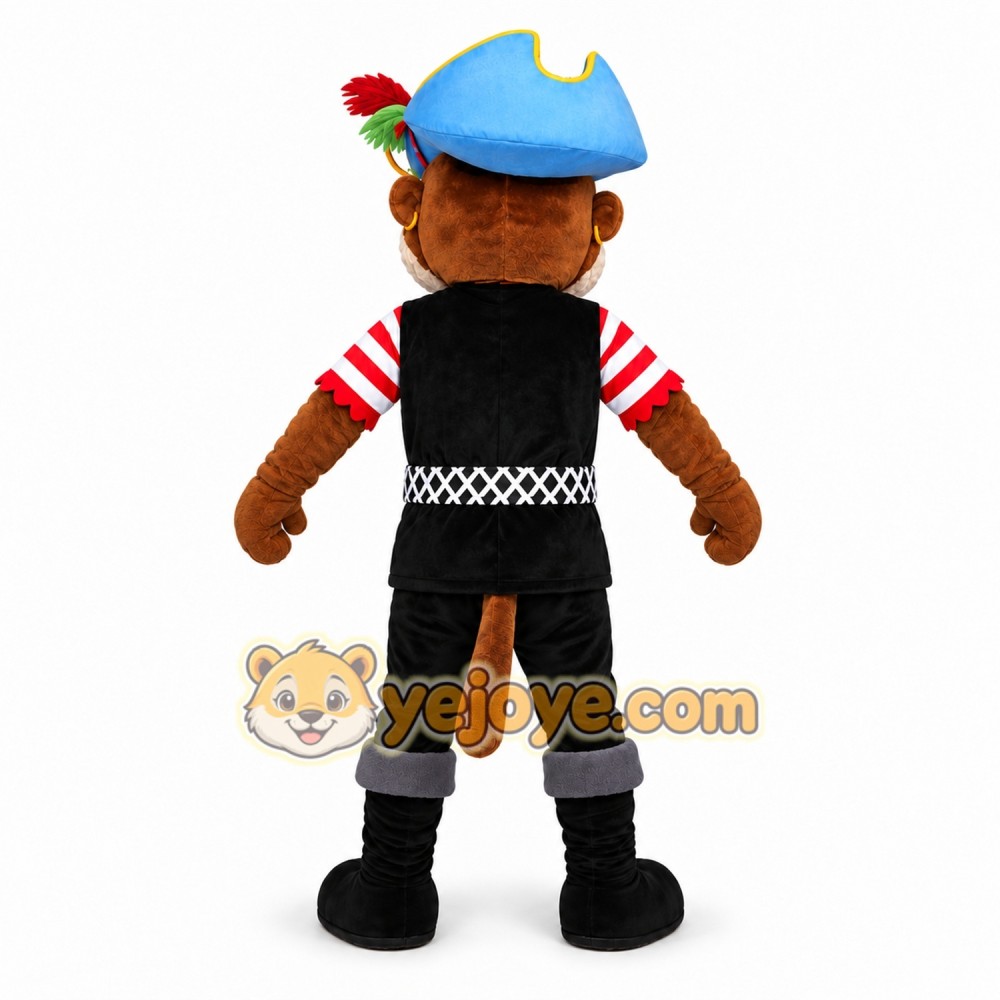 Pirate Monkey Mascot Costume with Blue Hat Pirate Monkey Mascot Costume with Blue Hat