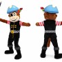 Pirate Monkey Mascot Costume with Blue Hat