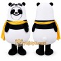 Panda Mascot Costume with Yellow Scarf