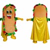 Funny Taco Mascot Costume with Yellow Cape