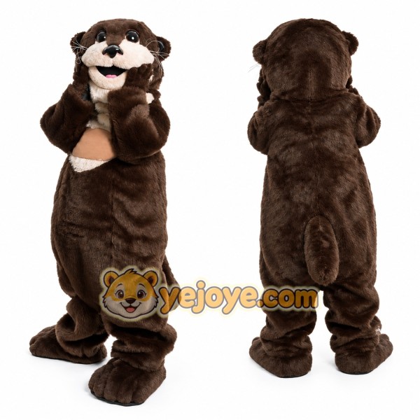 Brown Otter Mascot Costume for Kids and Adults
