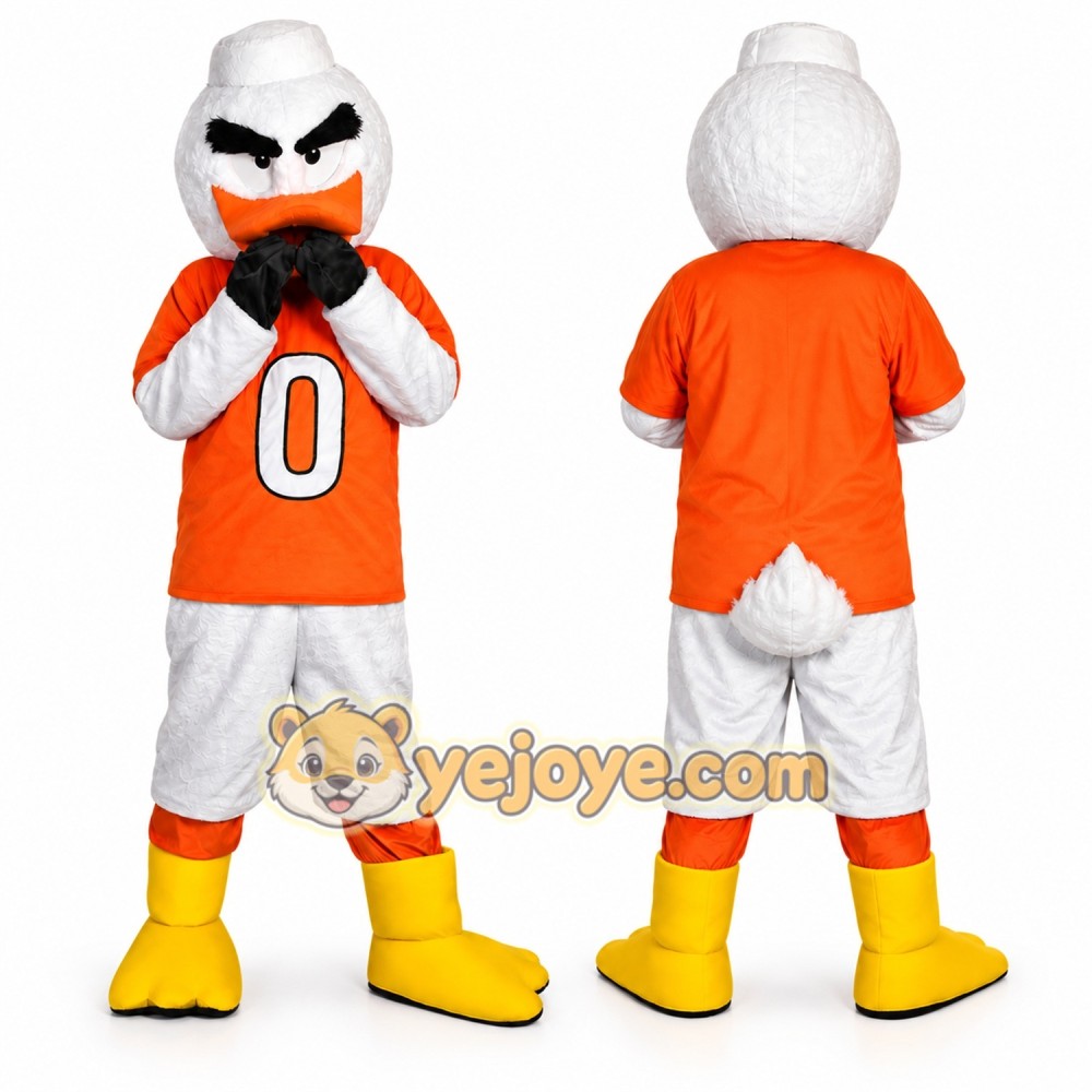 Orange Duck Mascot Costume with Hat and Gloves Orange Duck Mascot Costume with Hat and Gloves