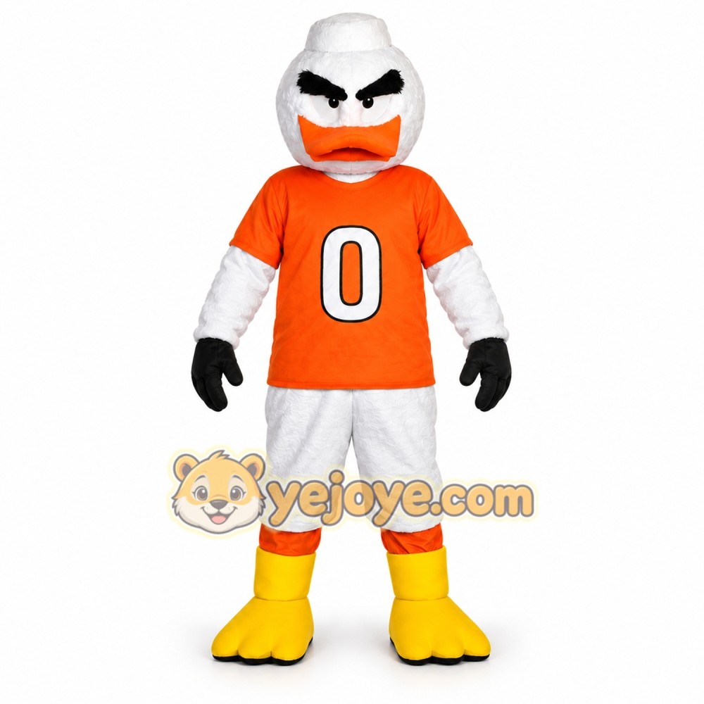 Orange Duck Mascot Costume with Hat and Gloves Orange Duck Mascot Costume with Hat and Gloves