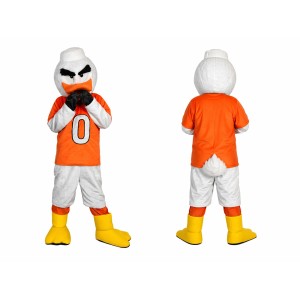 Orange Duck Mascot Costume with Hat and Gloves
