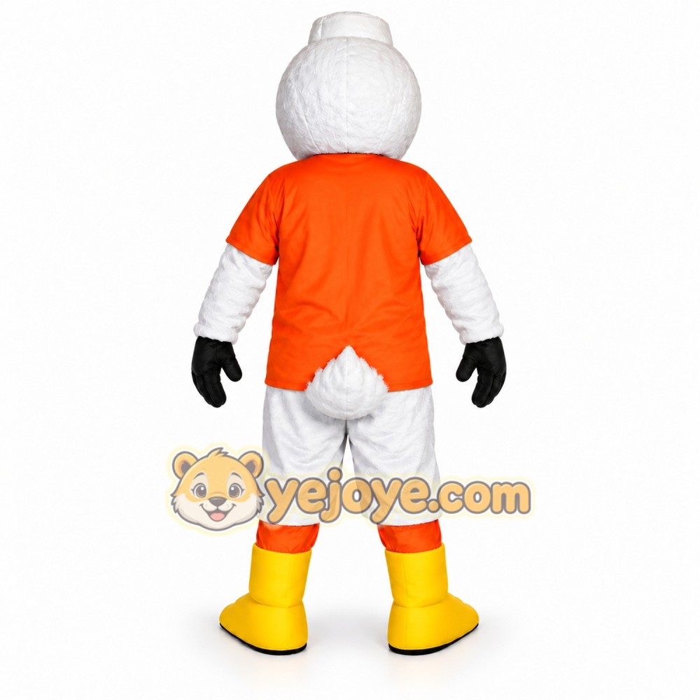 Orange Duck Mascot Costume with Hat and Gloves Orange Duck Mascot Costume with Hat and Gloves