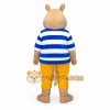 Blue Hippopotamus Mascot Costume with Striped Shirt Blue Hippopotamus Mascot Costume with Striped Shirt