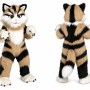 Tan Furry Cat Mascot Costume for Kids and Adults