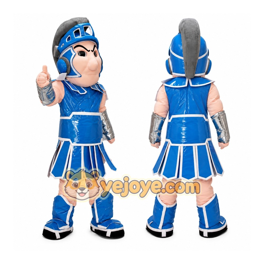 Blue Spartan Mascot Costume Blue Spartan Mascot Costume