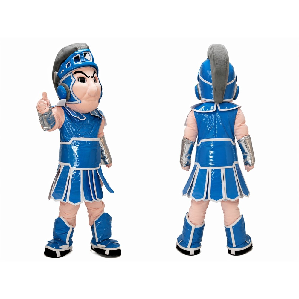 Blue Spartan Mascot Costume