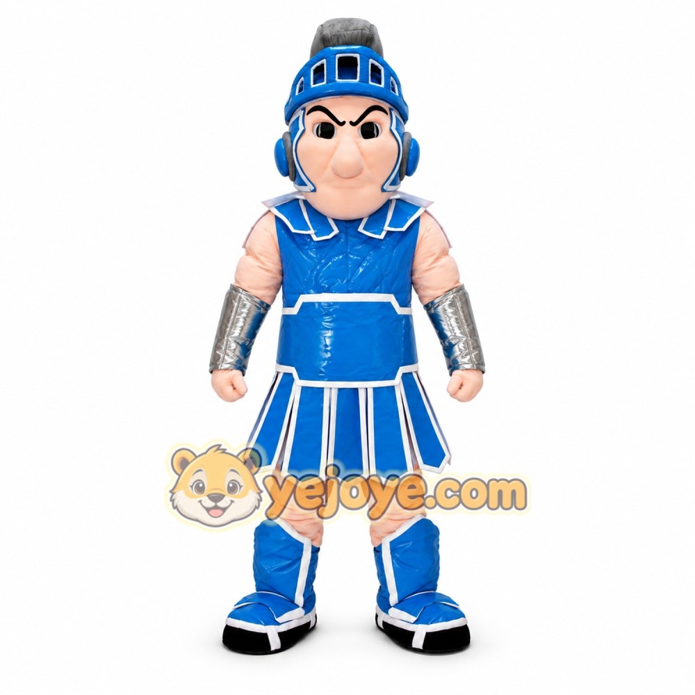Blue Spartan Mascot Costume Blue Spartan Mascot Costume