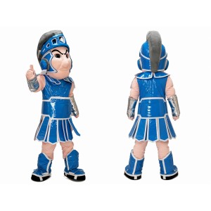 Blue Spartan Mascot Costume