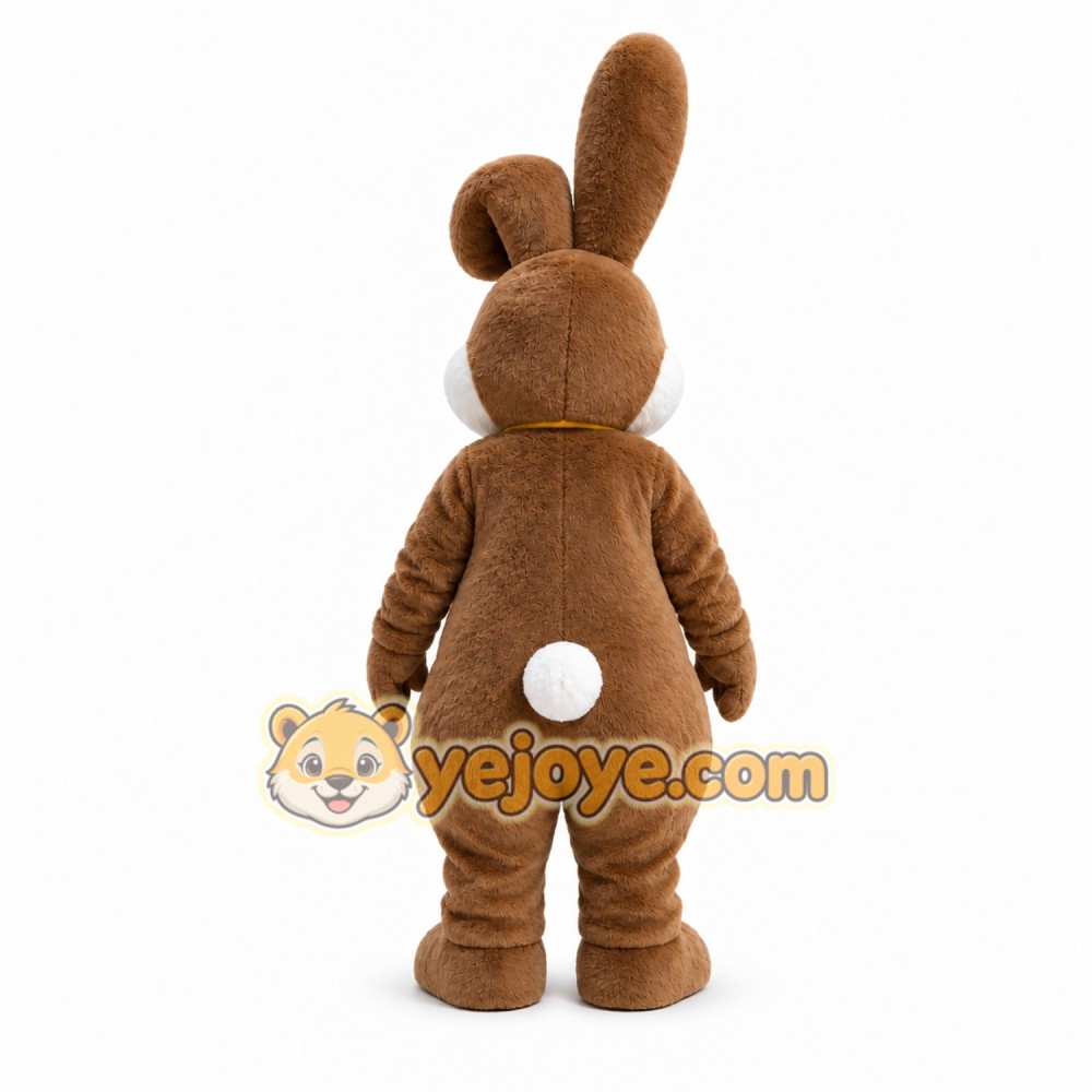 Brown Bunny Mascot Costume with Bow Tie Brown Bunny Mascot Costume with Bow Tie