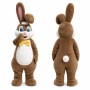 Brown Bunny Mascot Costume with Bow Tie
