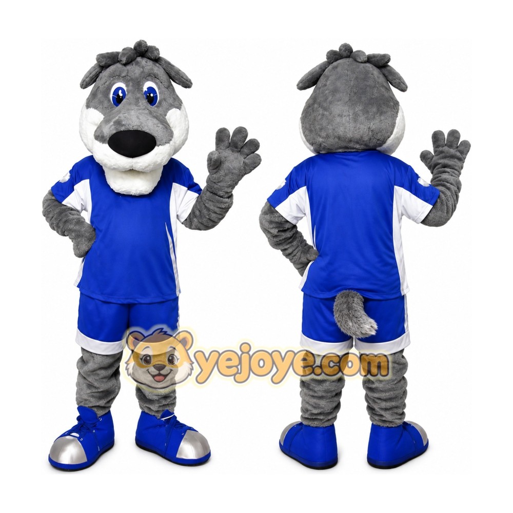 Blue Wolf Mascot Costume Blue Wolf Mascot Costume