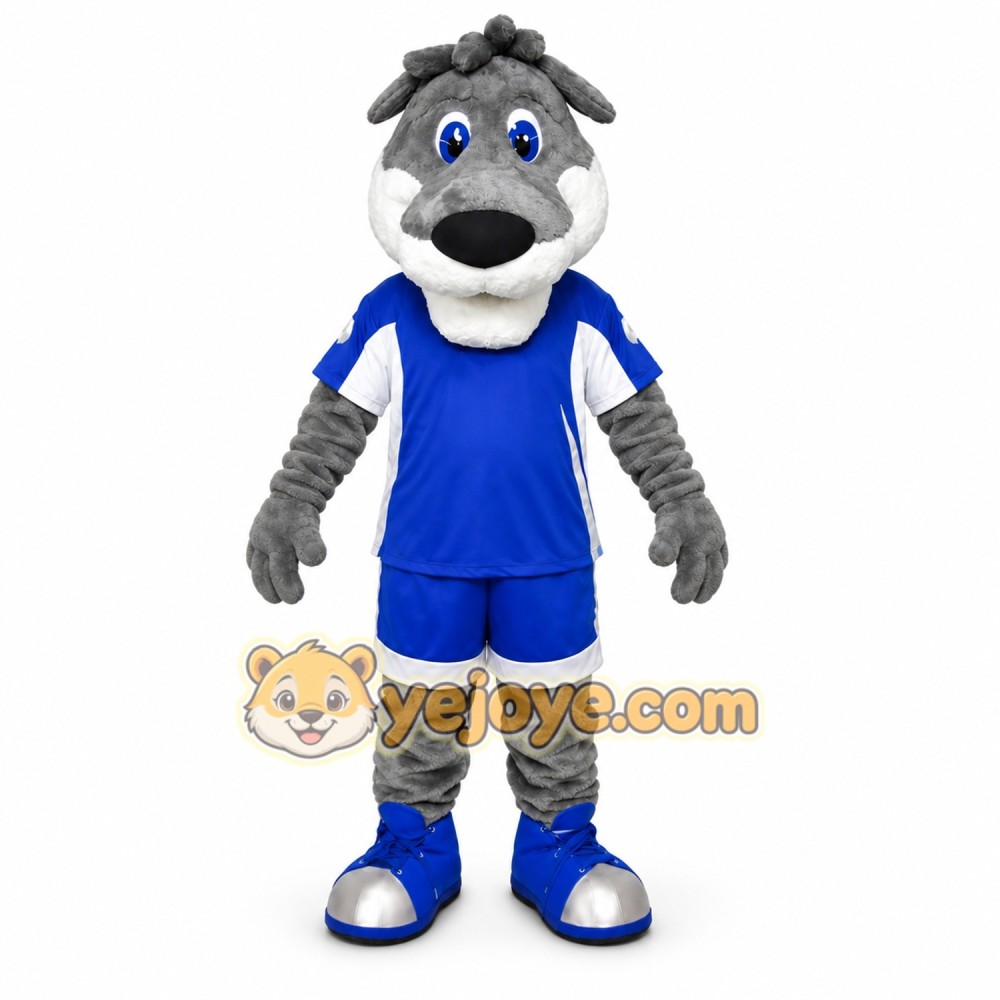 Blue Wolf Mascot Costume Blue Wolf Mascot Costume