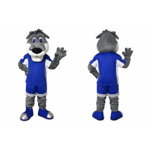 Blue Wolf Mascot Costume