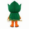 Orange Pumpkin Mascot Costume with Green Cape