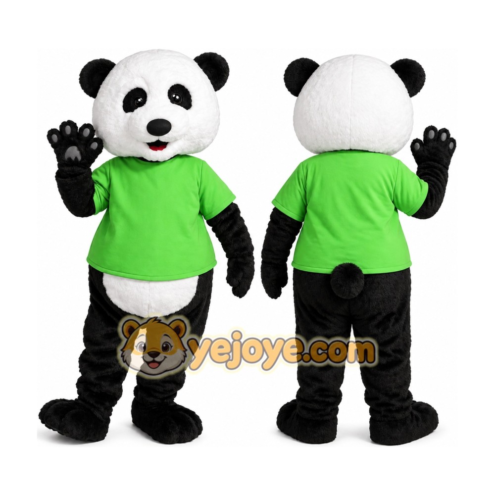Green Panda Mascot Costume Green Panda Mascot Costume