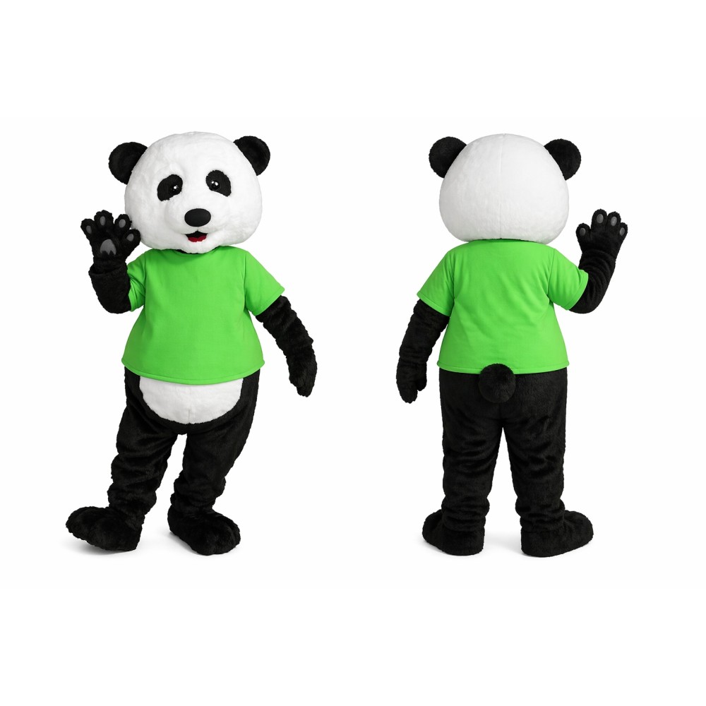 Green Panda Mascot Costume
