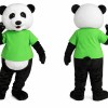 Green Panda Mascot Costume