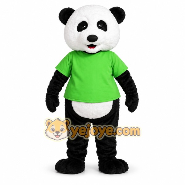Green Panda Mascot Costume