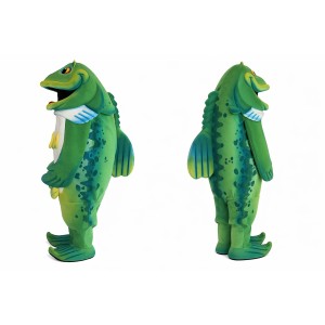 Green Fish Mascot Costume for Kids and Adults