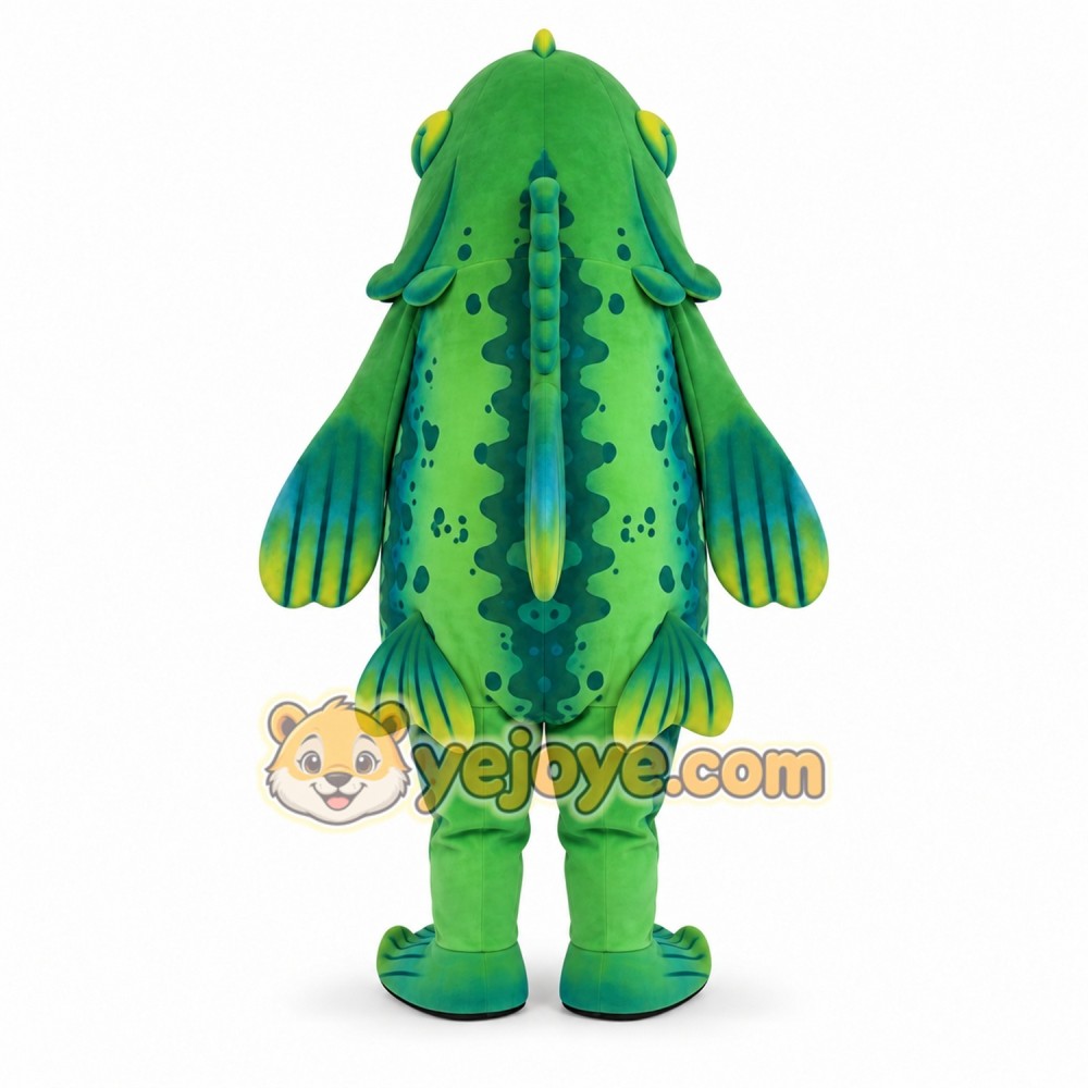 Green Fish Mascot Costume for Kids and Adults Green Fish Mascot Costume for Kids and Adults