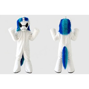 Blue Unicorn Mascot Costume for Kids and Adults
