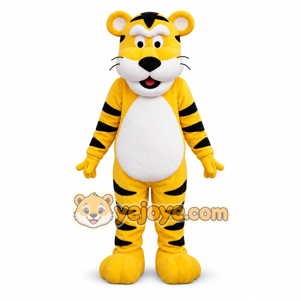 Yellow Tiger Mascot Costume for Parties and Events Yellow Tiger Mascot Costume for Parties and Events