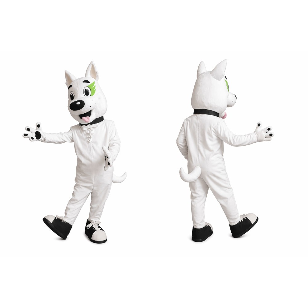 White Dog Mascot Costume for Parties and Events