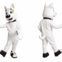 White Dog Mascot Costume for Parties and Events