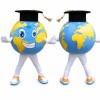 Blue Globe Graduation Mascot Costume