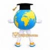 Blue Globe Graduation Mascot Costume Blue Globe Graduation Mascot Costume