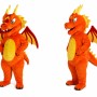 Orange Dragon Mascot Costume for Kids and Adults