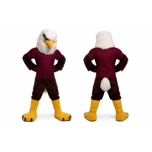 Brown Eagle Mascot Costume with Yellow Feet