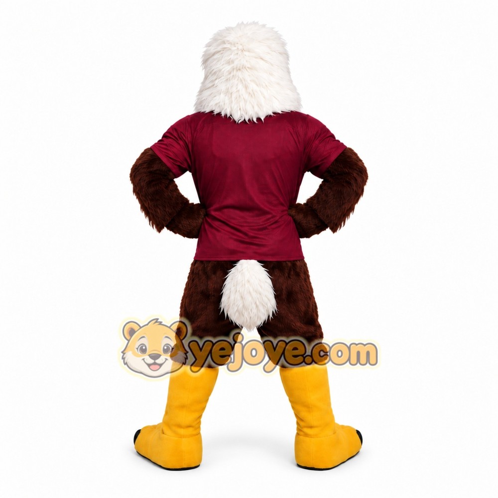 Brown Eagle Mascot Costume with Yellow Feet