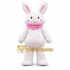 White Bunny Mascot Costume with Pink Accents White Bunny Mascot Costume with Pink Accents